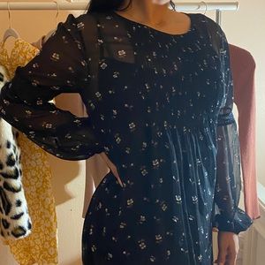 ✨Abercrombie & Fitch black long sleeve dress✨